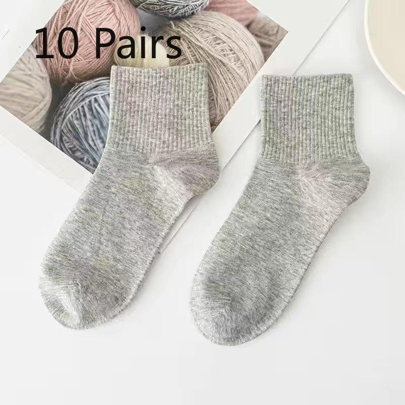 

10 пар мужских спортивных носков на весну и осень, однотонные, для отдыха 10 Pairs
