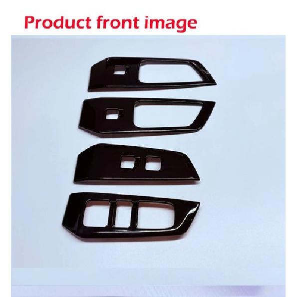 Car four door switch Decorative frame Black For Toyota Grand Highlander 2024-
