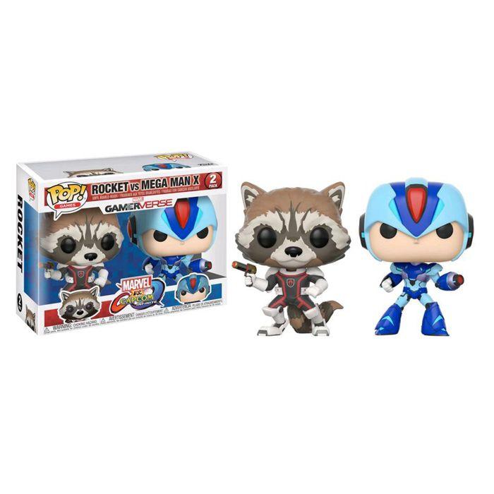 Figurines Funko Pop! Marvel VS Capcom : Rocket VS Mega Man X - FUNKO - Pop Vinyl - 2 figurines - Mixte