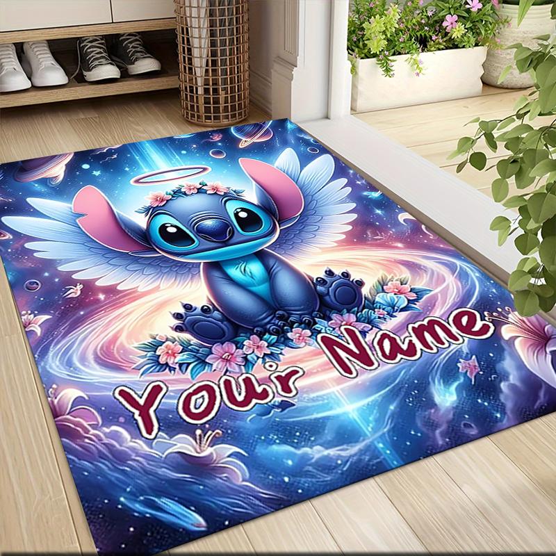 Custom Name Cosmic Angel Stitch Carpet Rug Customizable Soft Washable Anti-Slip Home Living Room Sofa Mats Personalized Rug. 0909367