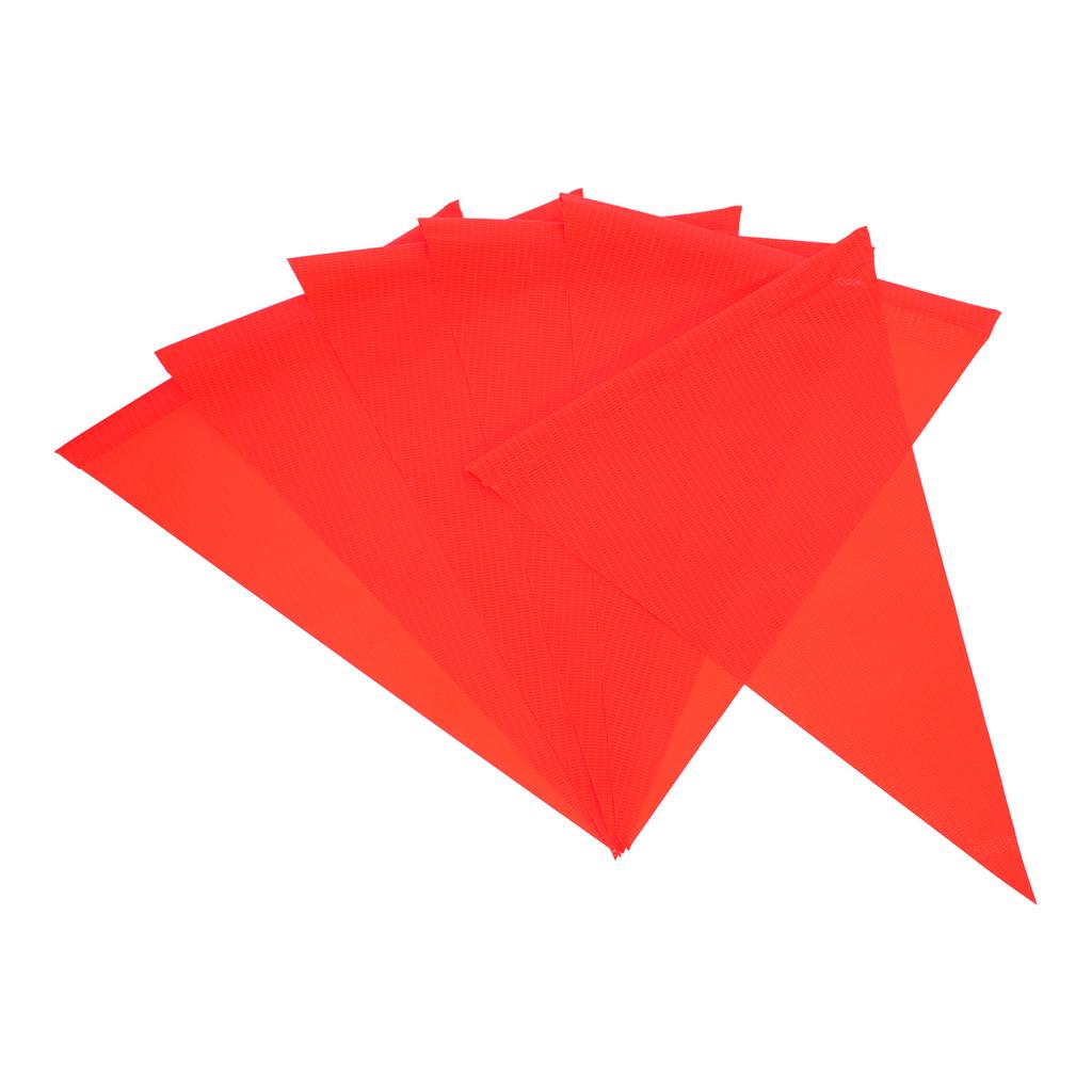 6pcs Durable PVC Reflective Warning Triangle Flags Bike Safety Cycling Pennant Reusable Banner Accessories Decor Flags For