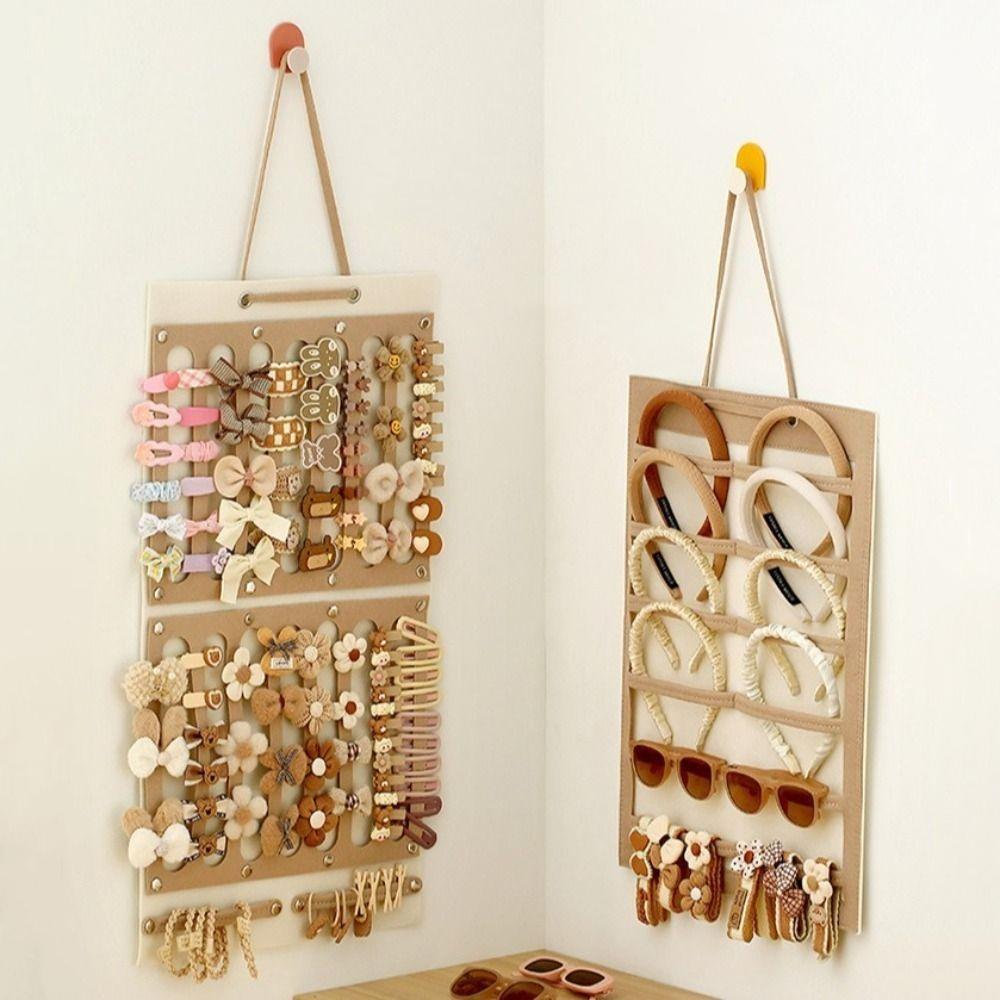 

Space Saving Hair Bows Organizer Wall-Mounted Hair Clip Storage Hanger Sunglasses S