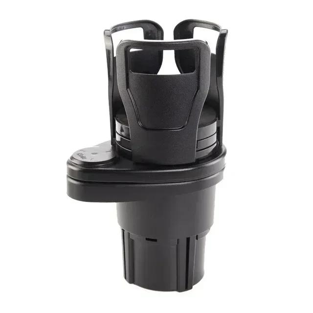 

Новый автомобильный подстаканник Многофункциональный регулируемый двойной расширитель подстаканника Адаптер Автомобильное крепление для стакана Держатель для мобильного телефона чёрный