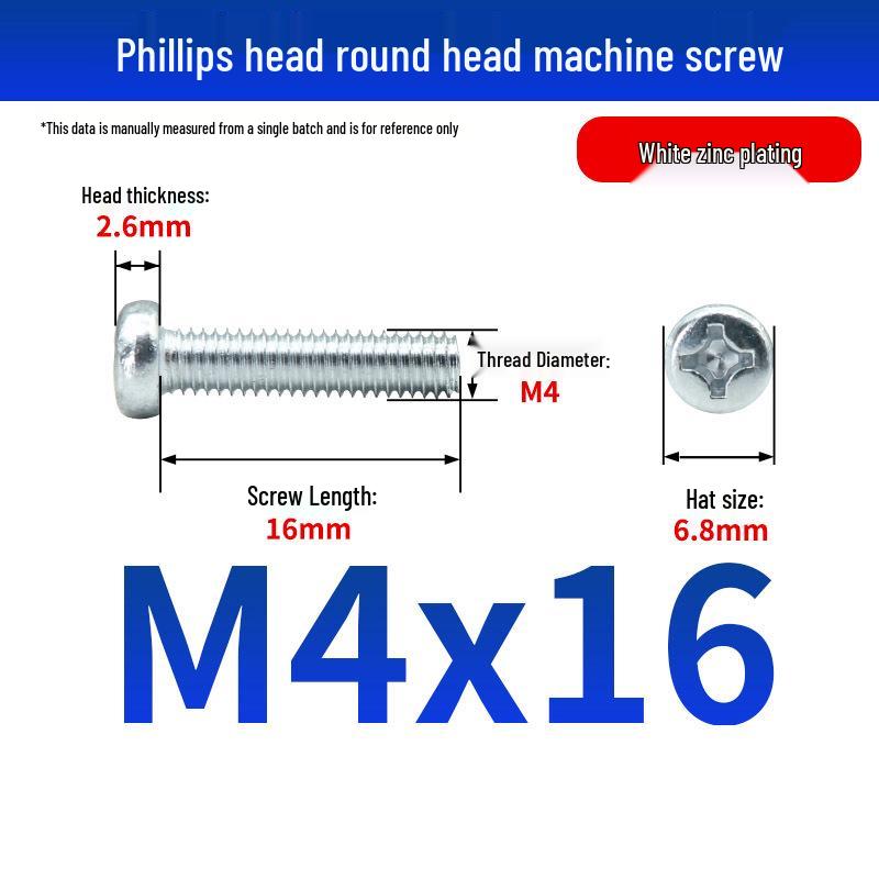GB823 Phillips Round Head Machine Screw for Switch Socket Panel Junction Box