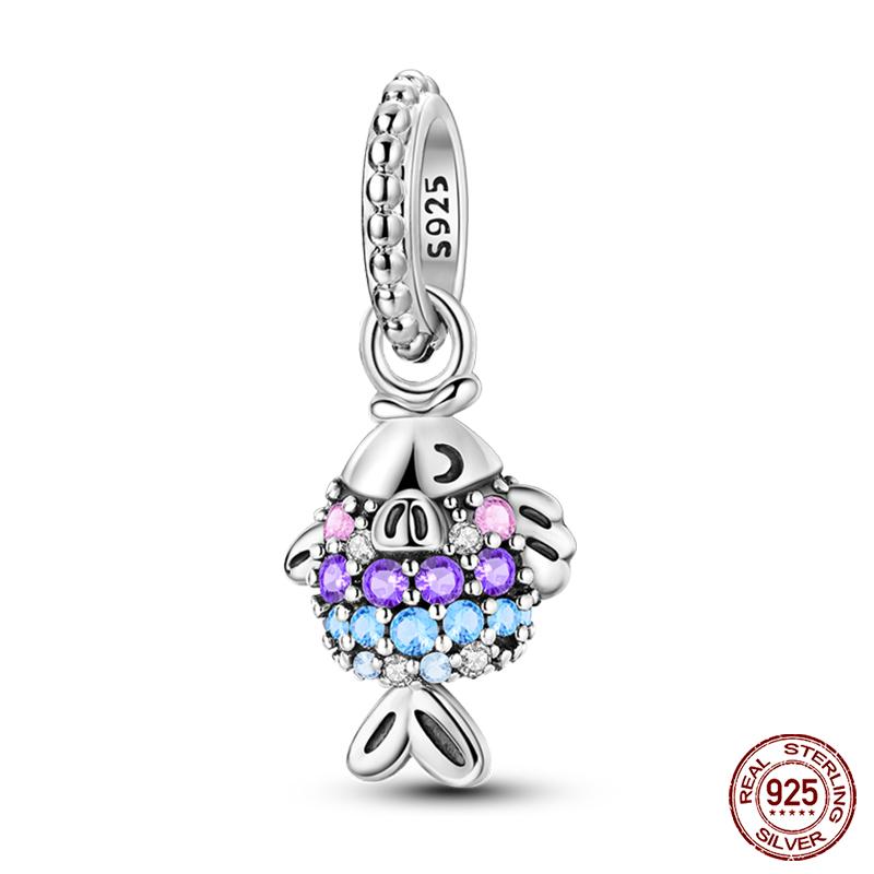 100% Copper Love Cross Bible Pendants Luminous Ufo Charms Beads Fit Qikaola Original Bracelet Fine Diy Jewelry Gift