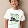 Personalized letters children's pure cotton short-sleeved boys' sports shirt,girls' casual top with cartoon print,summer T-shirt