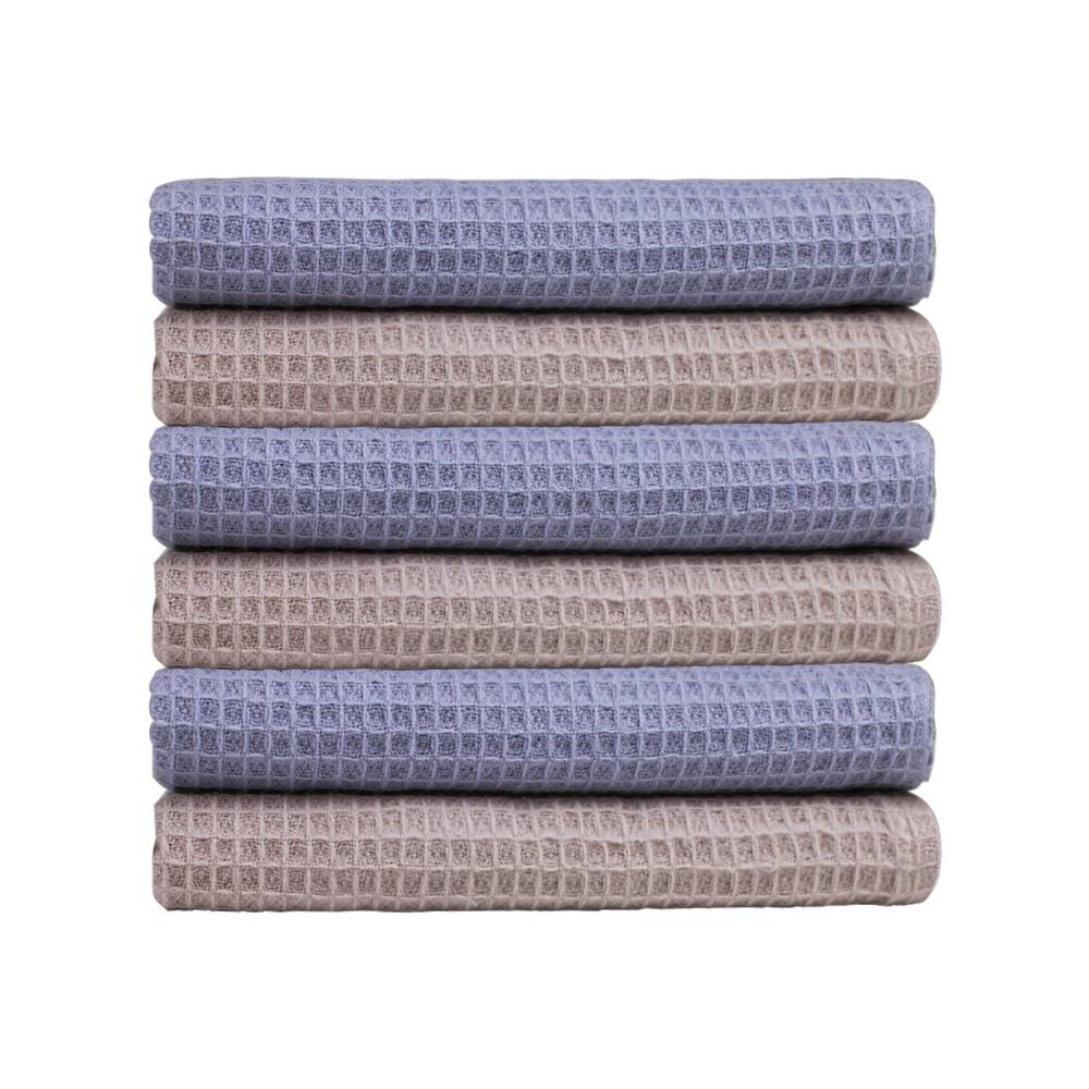 WML066 Custom Extra Thick 100% Cotton Waffle Weave Multi-purpose Kitchen Tea Towels for Teacup Cleaning Table Napkins
