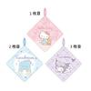 Marushin Sanrio Characters Loop Towel Soft and featuring Hello and Tuxedo 3-Piece Set, Cute, 899283, Kitty, Kuromi, Sam.