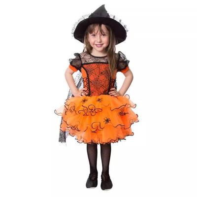 Halloween Costume Girls Princess Spider Mesh Dress Children Elegant Dresses Christmas