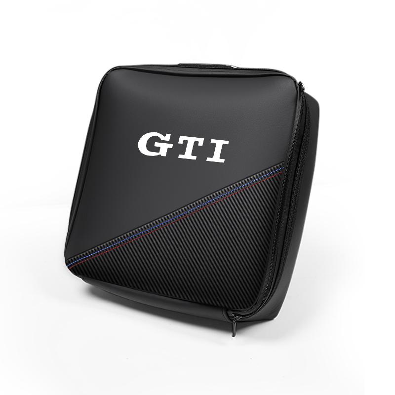 VW Car Rechargeable Gun Storage Box Leather Organizer Case For VW GTI Polo Golf MK6 Passat B6 Tiguan Arteon Jetta T-ROC ID.4 CC zf8