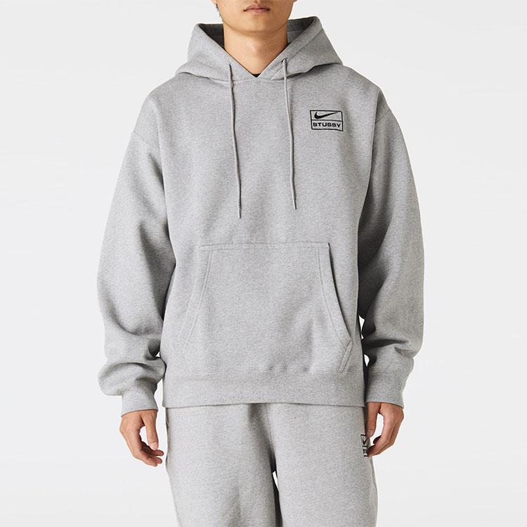Nike X Stussy NRG Hoodie Dark Grey Heather Unisex Tops Nike X Stussy NRG Hoodie Dark Grey Heather Unisex Tops