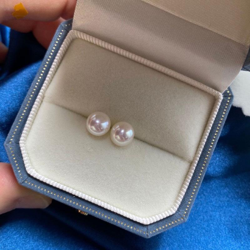 Unique Design Flat Round Freshwater Pearl Earrings – Hypoallergenic, Natural, High-End Women's Jewelry