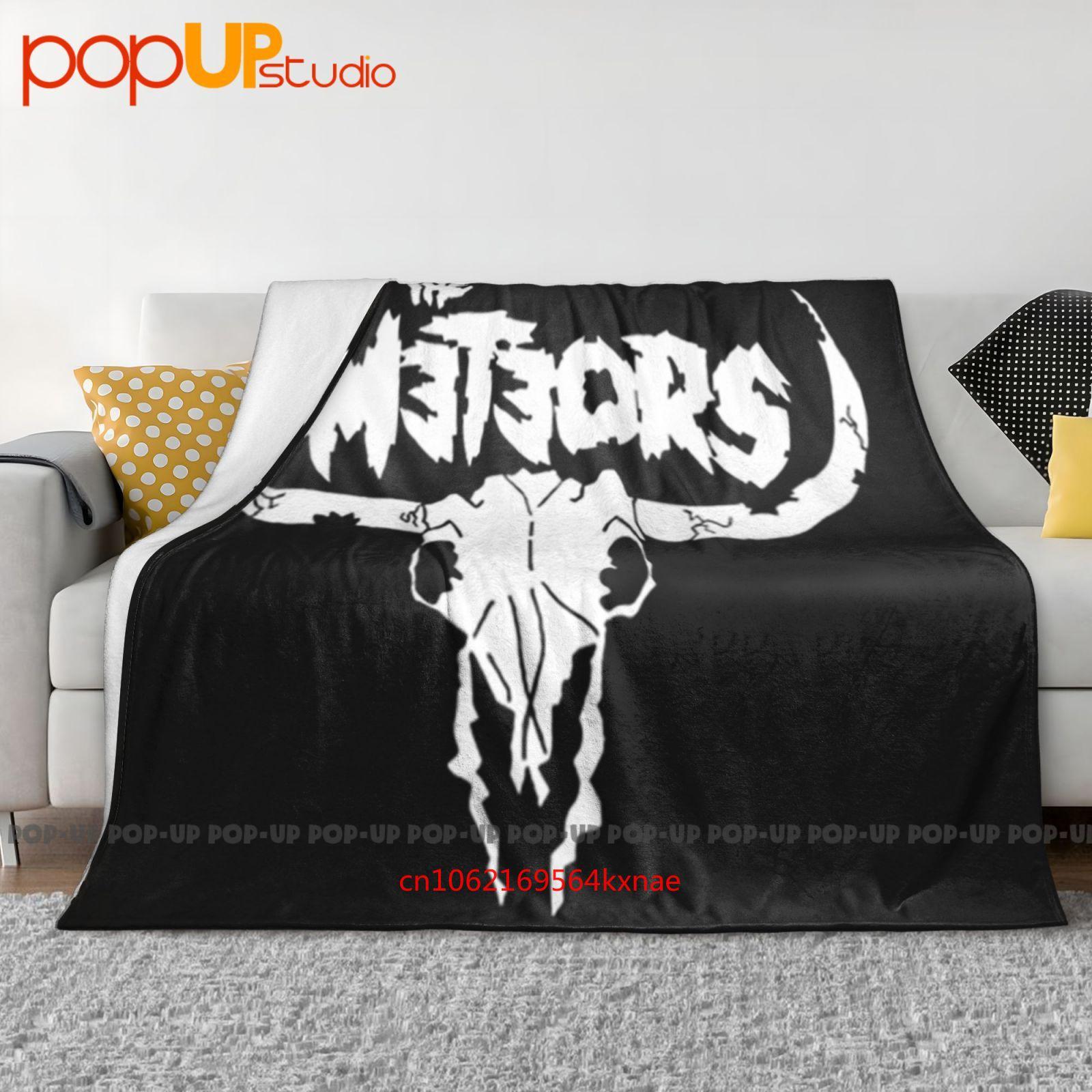 Музыкальная панк-группа The Meteors Медаль Cbgb Психобилли Ультрамягкое одеяло Плед Зимнее Покрывало для дивана Постельное белье 30x40in