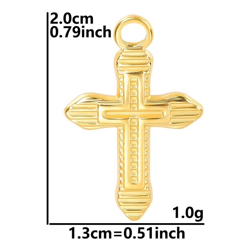 10pcs/Lot Gold Color 3D Dragon Heart Charm Sun Evil Eye Cross Stainless Steel Pendants For Jewelry Making Supplies DIY Earrings