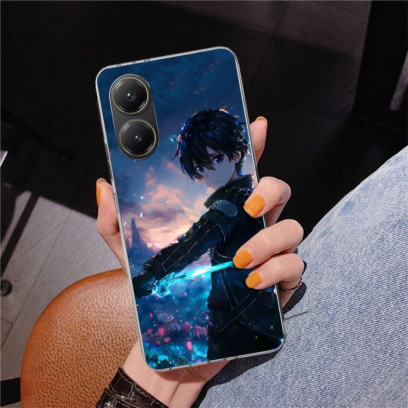 Sword Art Online Kirito Phone Case For Xiaomi Poco X7 X6 X5 Pro F7 Ultra Redmi 15C 15 13C 13 12C 12 10 10A 10C 9 9A 9C 9T Cover