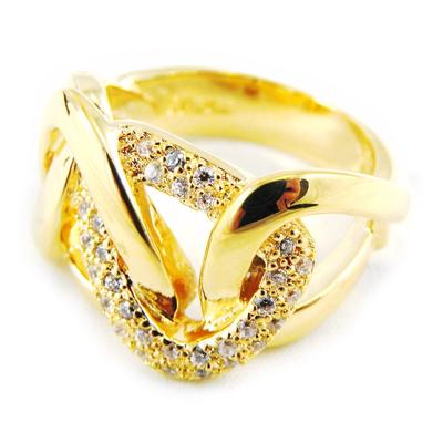 White 'Goddess' Gold Plated Ring