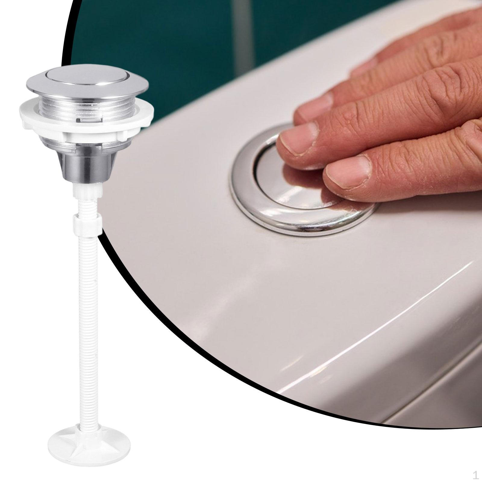 

Кнопка смыва унитаза Легкая установка Универсальная, Круглая, Кнопка бачка с одинарным нажатием, Запасные части серебряный