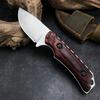 Hidden Canyon Hunter Fixed Blade Knife Drop Point Wood Handles with Leather Sheath EDC Outdoor Camping Household Knives