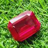 75.30Ct Heated Ceylon Red Ruby Emerald Cut Faceted Loose Gemstone