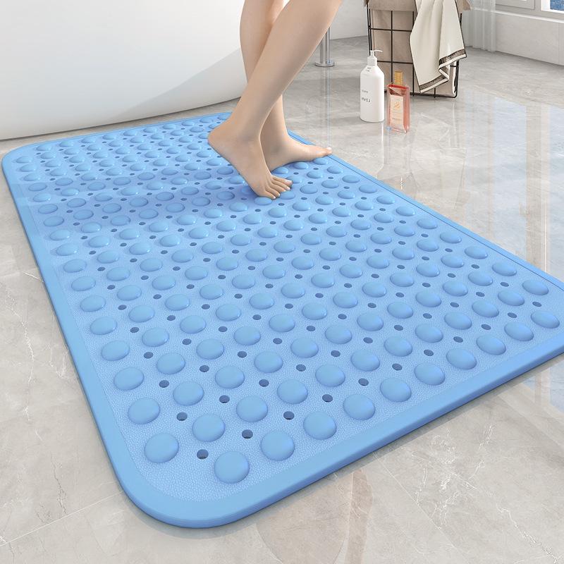 

Нескользящий коврик для душа из ТПЭ для беременных женщин - Безопасный коврик для ванной с присосками, сливом и массажной подушечкой для ног 120x80 cm