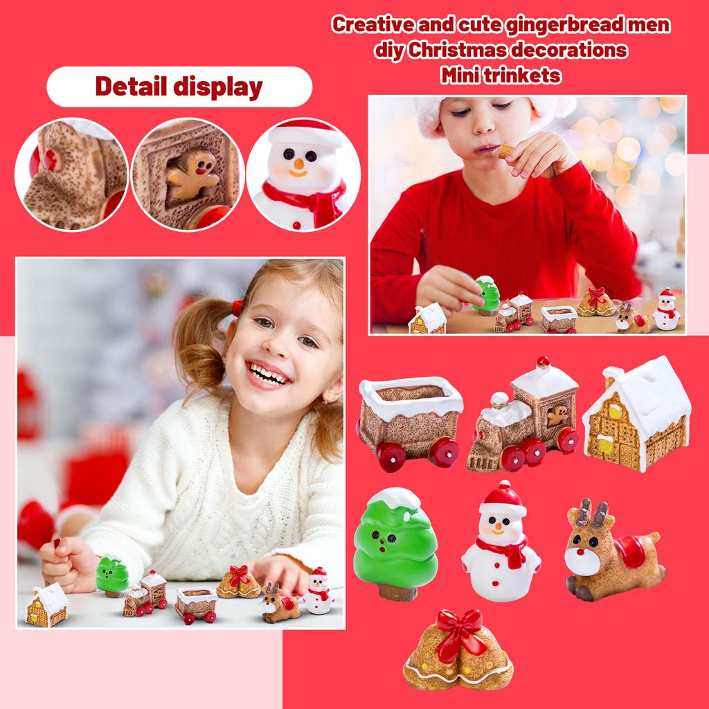 Creative And Cute Christmas Gingerbread DIY Decoration Accessories  Figurines