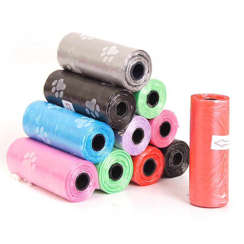 Dog Poop Bag Cleaning Outdoor Poop Bag Clean Outdoor Pets Supplies for Dog 15 Bags/Roll Refill Garbage Bag Supplies Pet Supplies