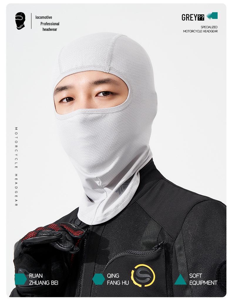 Sun Protection Breathable Motorcycle Headwear: Half & Full Helmet Sweat-Absorbent for Outdoor Riding