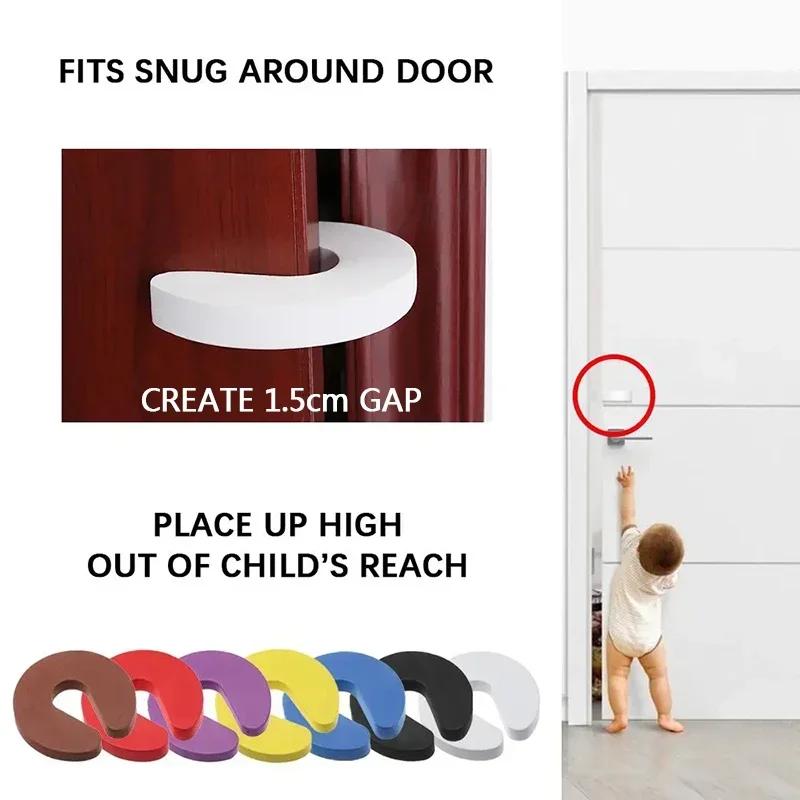 BOLTIFY Foam Door Stopper Home Security Door Clip Kitchen Bedroom Door Stops Baby Kids Safety Finger Protector Guard Hardware