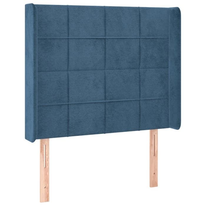 VidaXL Tête de Lit à LED Meuble de Chambre à Coucher Accessoire de Lit Simple Tête de Cadre de Lit Intérieur Bleu Foncé 3124088