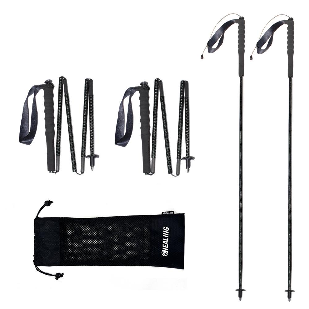 

Ultra-Light Foldable Silver Carbon Fiber Trekking Poles for Outdoor Hiking and Camping 130 cm синій/глибокий