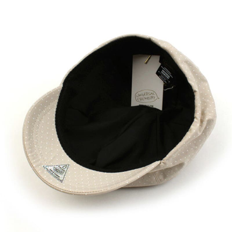 Universal chemistry Washing Beige Dot Newsboy Cap