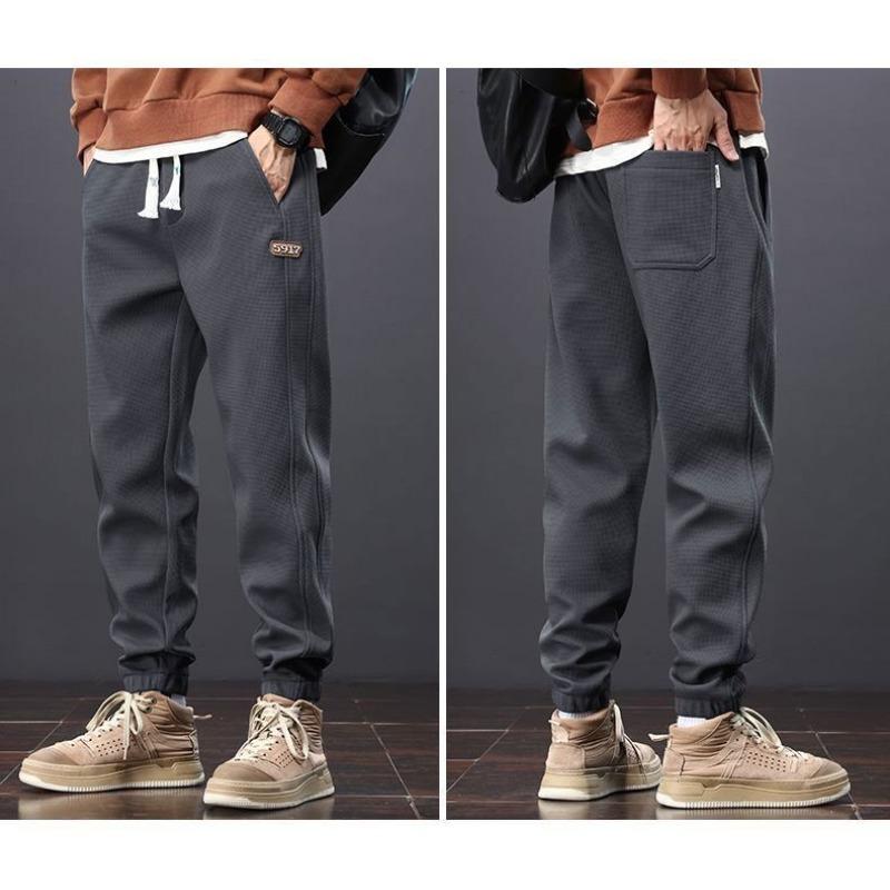 Spring Autumn Loose Footwear Sports Pants Trendy Versatile Pants Men's Winter Velvet Thickened Casual Pants