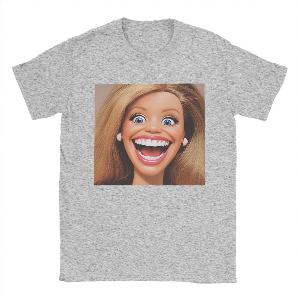 Oversized T Shirt Summer Funny Doll Print Novelty TShirts  Cotton Tshirt for Unisex Y2K Retro Printed Short Sleeve Clothes
