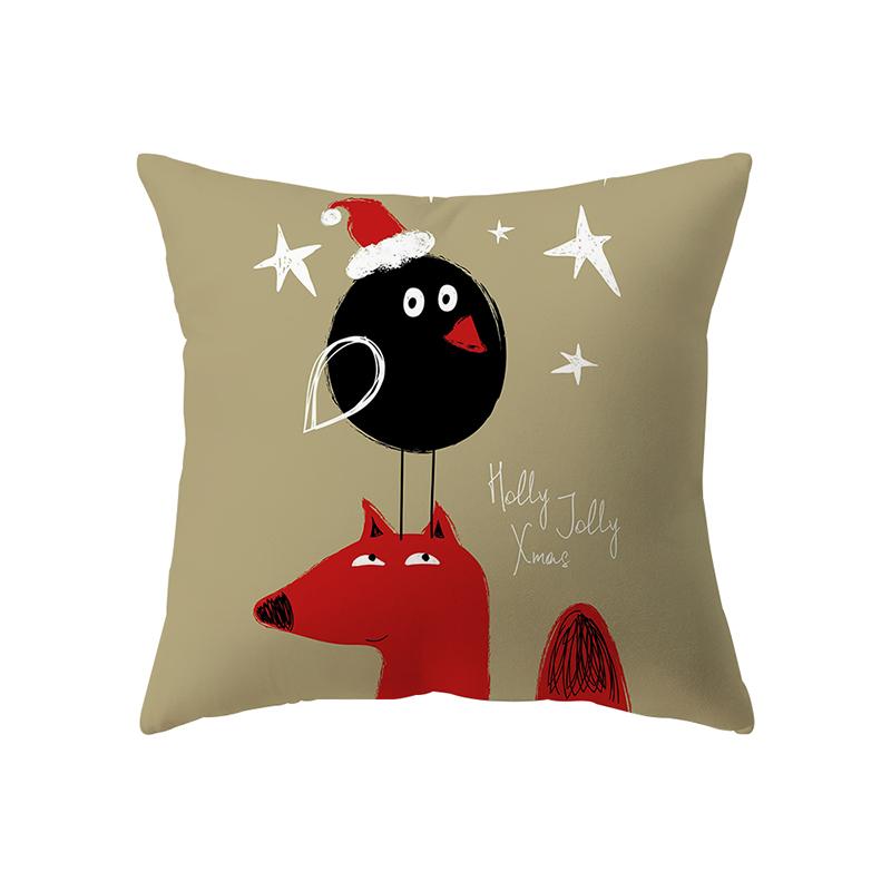 საშობაო თემა საშობაო დეკორაცია ბეჭდვის ნიმუში ბალიშის საფარი სახლის მისაღები ოთახის დივნის დეკორაცია ბალიშის გადასაფარებელი