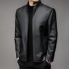 Men's Genuine Leather Jacket Men's Sheepskin Business Lapel Middle-aged Dad's Spring and Autumn New Leather Jacket