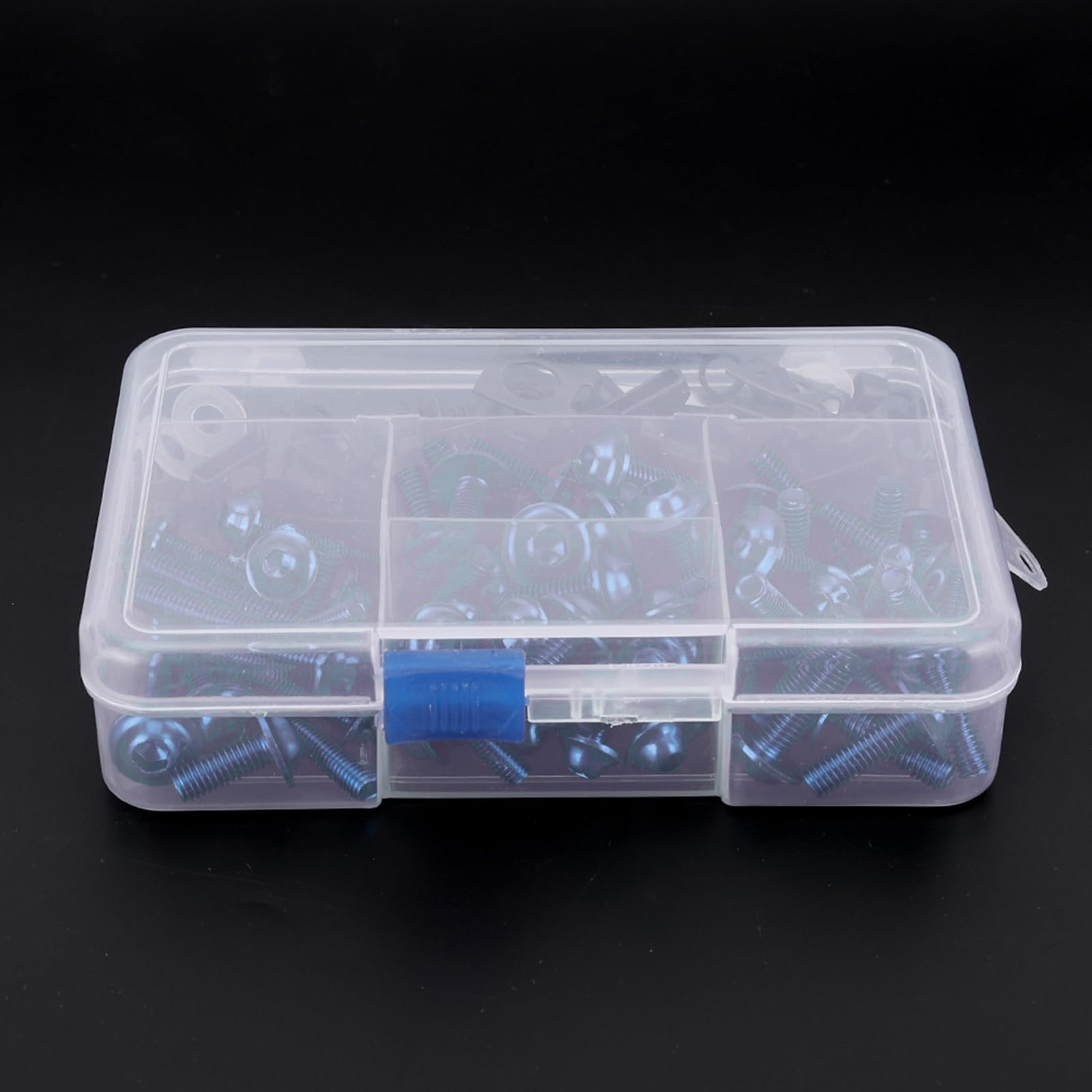 

Motorcycle Bolts Aluminum 177 Pcs Motorcycle Screw Fairing Bolt Kit Universal for M5 M6 Yamaha Sport Bike (BLUE)