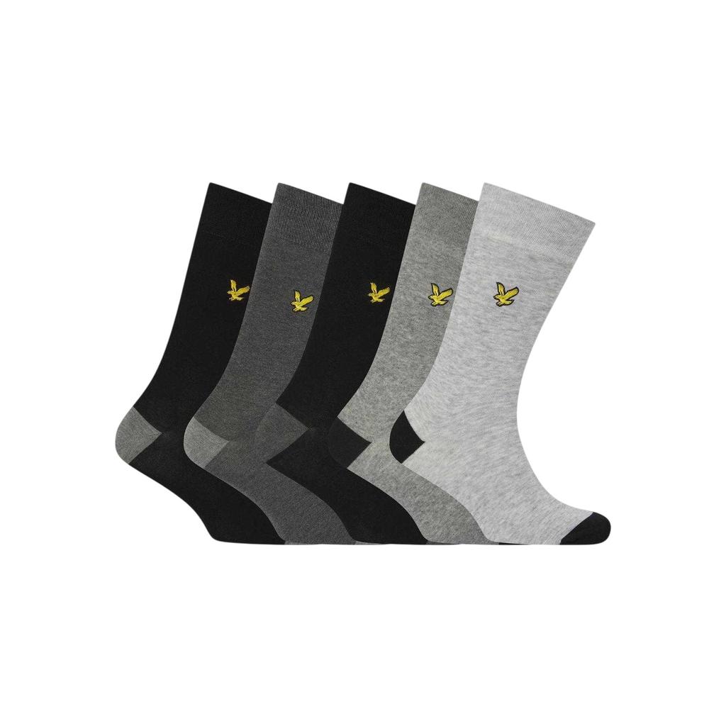 Lyle & Scott Mens Contrast Crew Socks (Pack of 5)