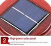 Solar-Powered LED Red-Blue Strobe Warning Light for Night Construction and Traffic
