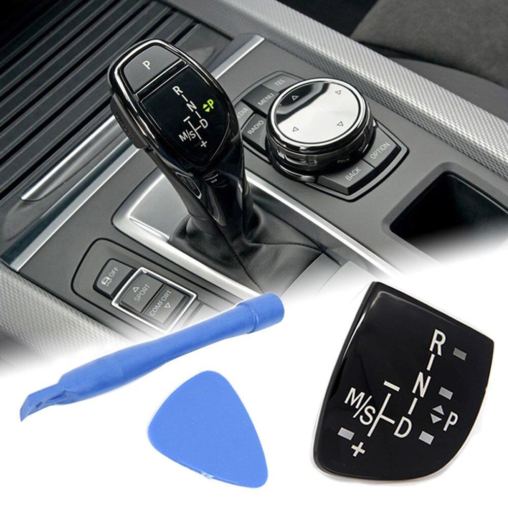 Car Shift Knob Panel Gear Button Cover Emblem M Performance Sticker Fit for B+W X1 X3 X5 X6 M3 M5 F01 F10 F30 F35 F15 F16 F18