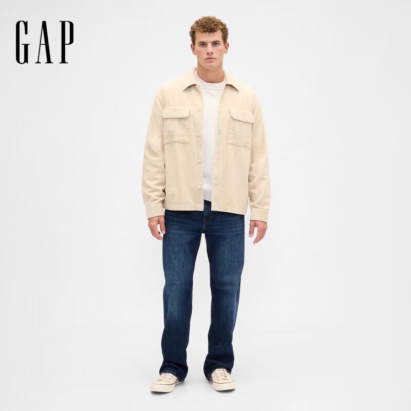 GAP Men's Corduroy Chest Pocket Long Sleeve Shirt
