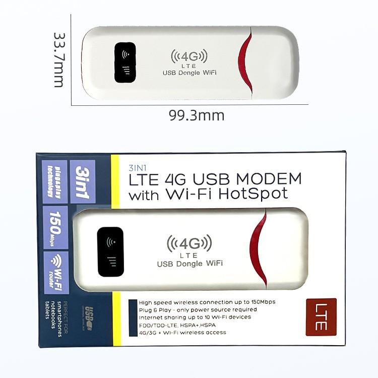 150Mbps 4G USB Car-Mounted Portable WiFi Dongle - Asia Version