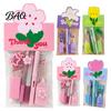 Portable Correction Tape for School Flower Stationery Set, Macaron Color And Smooth Small Gifts Students Writing Gel Pens, Homework Essentials Set