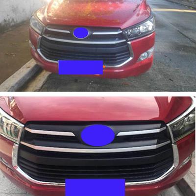 For Toyota Innova 2016 2017 2018 2019 Front Grill Net Trim Sticker 2pcs/set ABS Chrome Decoration Cover Moulding Accessories