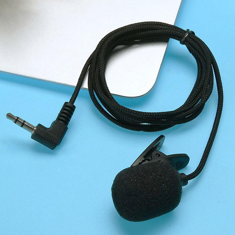 Mini Clip-on Lapel Microphone Portable 3.5mm Condenser Wired Microphone Hands-free Single Direction for Audio Video Recording