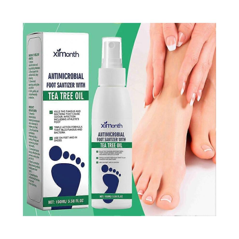 (3pcs) Foot Sanitizer Spray with Tea Tree Oil, Tea Tree Oil Spray for Foot and Nail Sanitizer, Clear Foot Sanitizer Spray Less