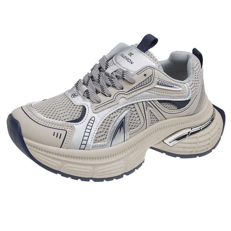 Platform dad shoes women's 2025 spring new high-end casual sports shoes versatile and popular small running shoes