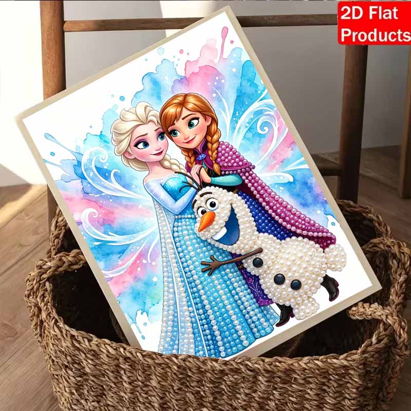 Disney Pearl Painting Frozen Princess Art Kit Adult Beginner Home Wall Decor Special Shape