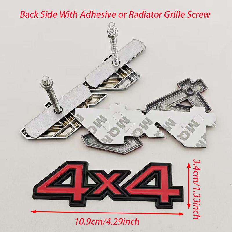 1Pcs 3D Metal Car Styling Logo 4X4 Four-Wheel Drive Car Sticker Emblem Badge Decals Universal Decoration Accessories