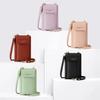 Elegant Double-layer Leather Mobile Phone Bag, Large-capacity High-end Women's Crossbody Messenger Commuting Purse Pouch
