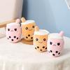 Cozy Reversible Secret Pouch Boba Plushie Bubble Tea Milk Stuffed Toy For Kids